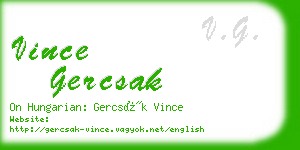 vince gercsak business card